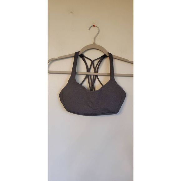 LULULEMON ATHLETICA Free To Be Zen Bra in Heathered Slate Size 4 - Picture 6 of 8
